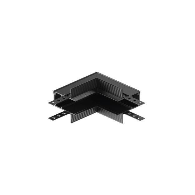 VK Lighting Eiva - magnetisches Schienensystem - Vertikales Einbau-Eckprofil für 12 mm Gipskartonplatten - 10 x 10 x 2,63 cm - DALI dimmbar - schwarz