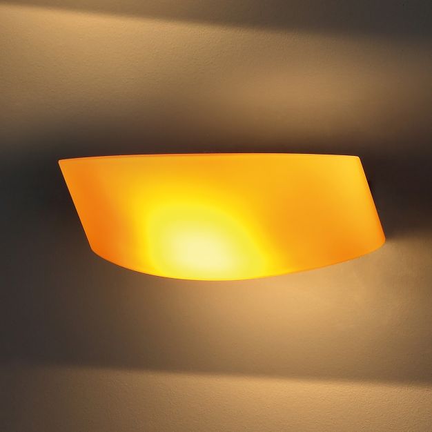 Maxlight Parete - Wandleuchte - 25 x 15 x 12 cm - gelb und chrom