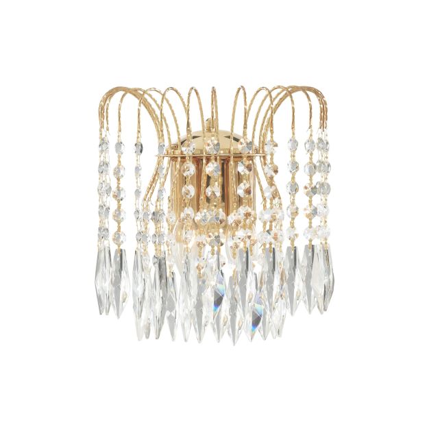 Searchlight Waterfall - Wandleuchte - 25 x 26 cm - gold und transparent
