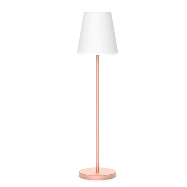 New Garden Lola slim 180 - wiederaufladbare Stehleuchte mit Solarpanel - RGB+W - Ø 44 x 177 cm - 6.5W dimmbare LED inkl. - IP65 - rose gold