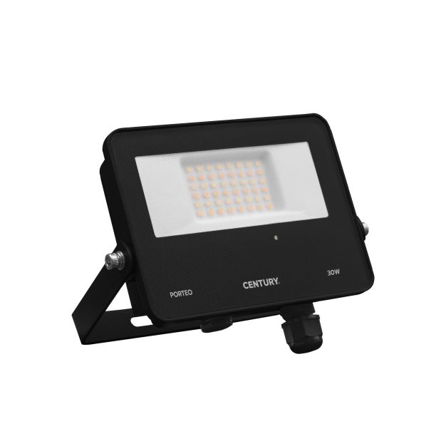 Century Italia Porteo CCT - Strahler mit Sensor - 14,4 x 16,2 x 3,6 cm - 30W LED inkl - einstellbare Lichtfarbe - IP65 - schwarz