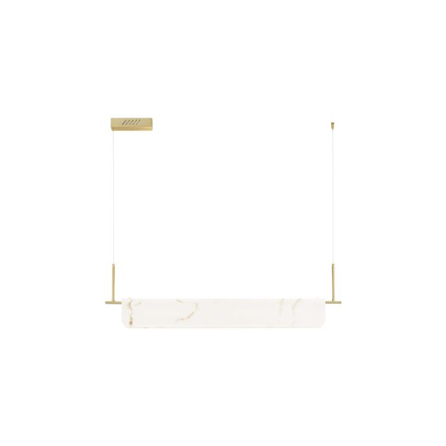 Nova Luce Aider - Hängelampe - 100 x 130 x 8 cm - 35W dimmbar LED inkl. - messing gold