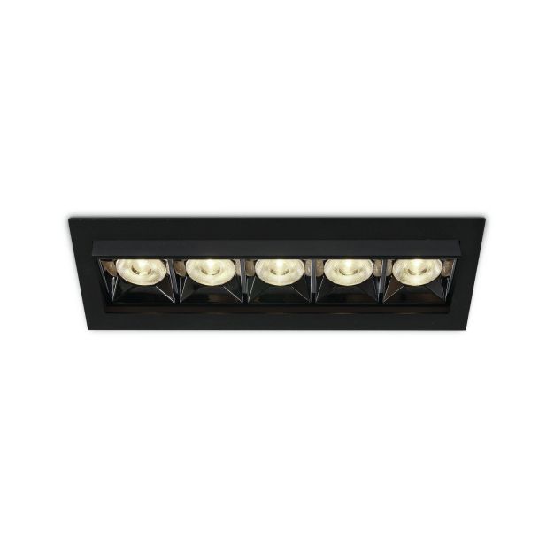 ONE Light Mirror Adjustable Boxes - Einbaustrahler - 220 x 68 mm, 212 x 55 mm Einbaumaß - inkl. 20W LED - schwarz