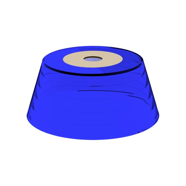 Century Italia Opera - optionaler Deckel für A37075 - Ø13,5 x 6 cm - blau gewellt