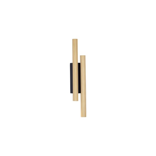 Nova Luce Paron - wandleuchte - 5,5 x 38 x 7 cm - 15W LED inkl. - Sand schwarz und gold