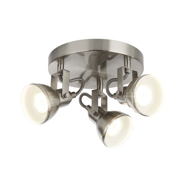 Searchlight Focus - Aufbaustrahler 3L - Ø 30 x 16,5 cm - satiniert silber