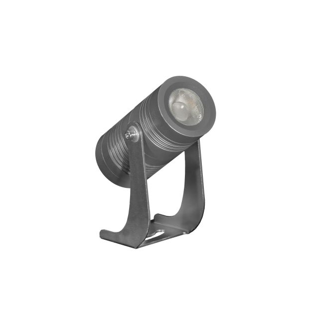Century Italia Blaze - Bodenstrahler - 10,3 x 4 x 9 cm - 7W LED inkl - IP67 - grau - weiße Lichtfarbe