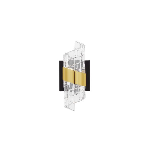 Nova Luce Seneca - Wandleuchte - 12,3 x 22 x 10 cm - 9W LED inkl. - gold und schwarz