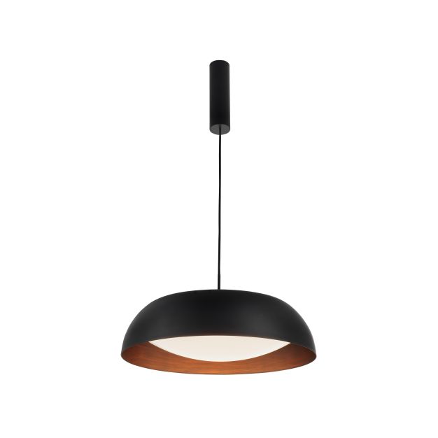 Nova Luce Landon - Pendelleuchte - Ø 60 x 170 cm - 40W dimmbare LED inkl - schwarz und kupfer