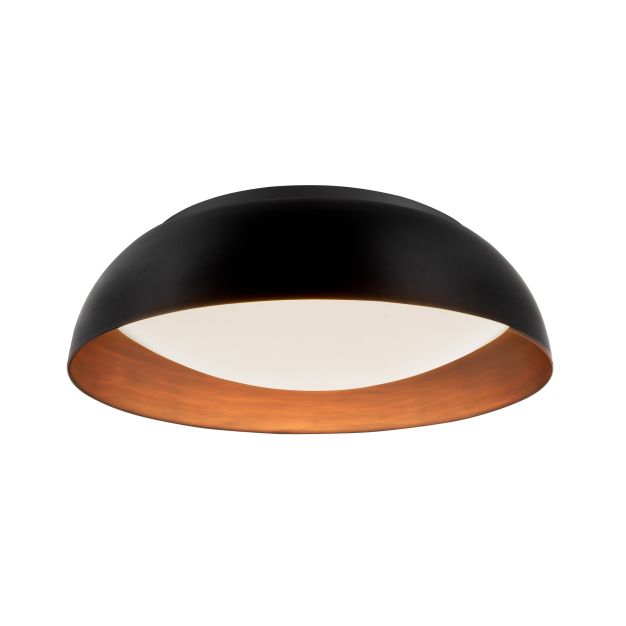 Nova Luce Landon - Deckenleuchte - Ø 60 x 17 cm - 40W dimmbare LED inkl. - Schwarz und Kupfer