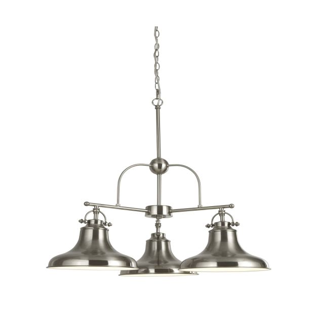 Searchlight Dallas - Pendelleuchte - Ø 63 x 150 cm - satiniert silber
