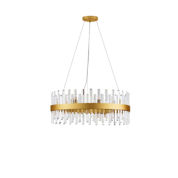 Nova Luce Crown - Hängelampe - Ø 75 x 150 cm - Gold satiniert