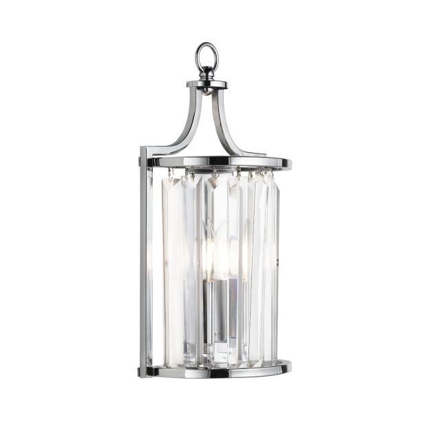Searchlight Victoria - Wandleuchte - 8 x 35 cm - Chrom und transparent