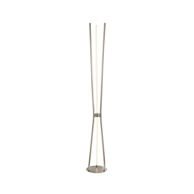Searchlight Tripod - Stehleuchte - 165 cm - 53W LED inkl - Nickel satiniert und weiß