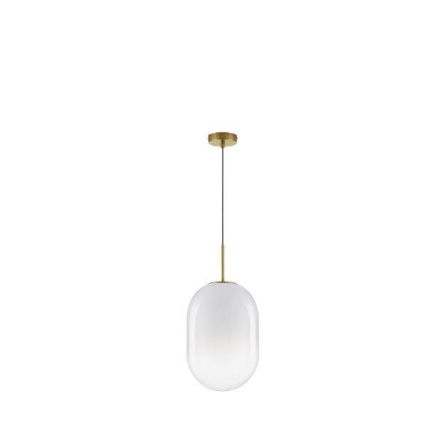 Nova Luce Chrysi - Hängeleuchte - Ø 24 x 120 cm - Messing gold und weiß