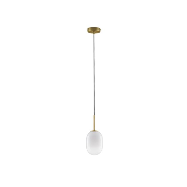 Nova Luce Chrysi - Hängeleuchte - Ø 12 x 120 cm - Messing gold und weiß