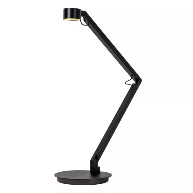 Lucide Ogden - Tischleuchte - 49 x 20 x 90 cm - 6W dimmbare LED inkl. - schwarz