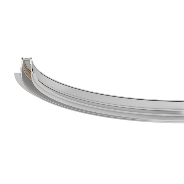 VK Lighting Eiva - magnetisches Schienensystem - Gebogenes Einbauprofil R40 für 12 mm Gipskartonplatten - 5,48 x 5,25 cm - DALI dimmbar - weiß