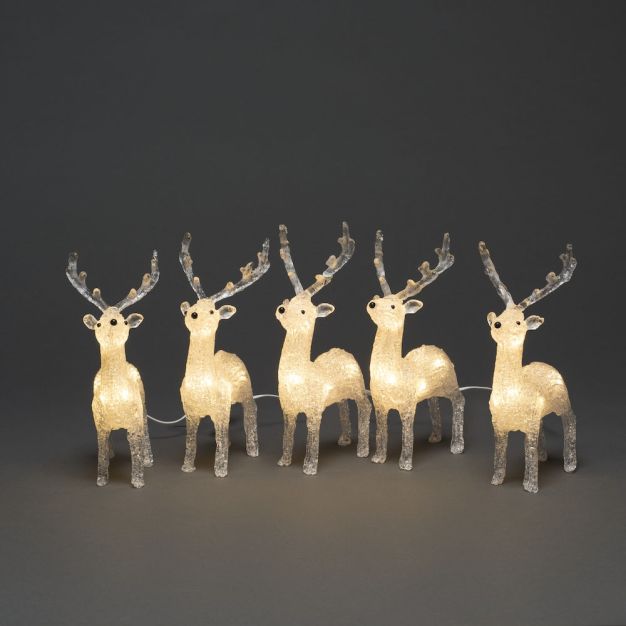 Konstsmide Weihnachtsbeleuchtung - Rentier - 13 x 7 x 19 cm - IP44 - transparent