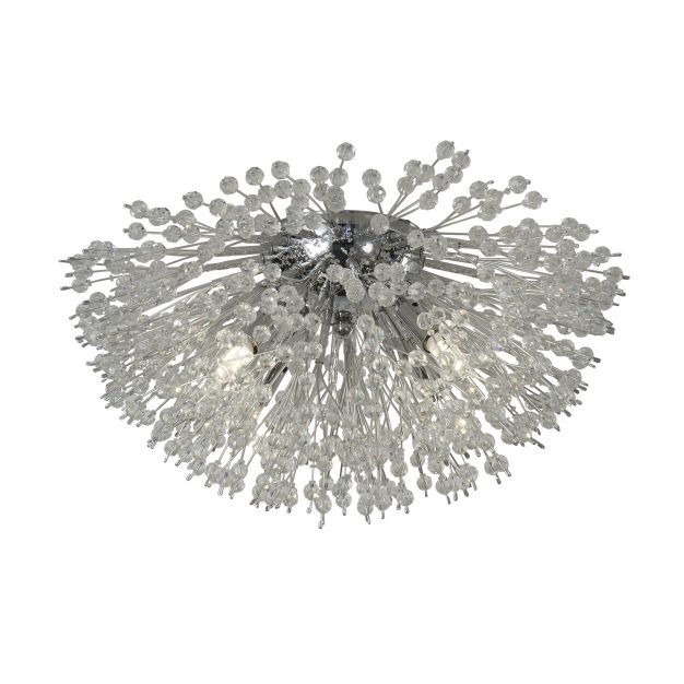 Searchlight Sunburst - Deckenleuchte - 39 x 20 cm - Chrom und transparent