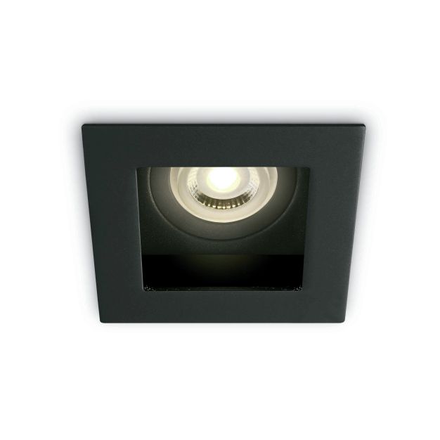 ONE Light Dark Light Square - Einbaustrahler - 96 x 96 mm, 80 x 80 mm Einbaumaß - schwarz