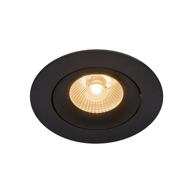 Nordlux Aliki - Einbaustrahler - Ø 96 mm, Ø 83 mm Einbaumaß - 8W dimmbare LED inkl. - IP44 - schwarz