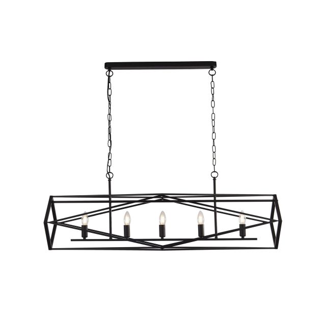 Searchlight Chassis - Kronleuchter - 86 x 26 x 90 cm - mattschwarz