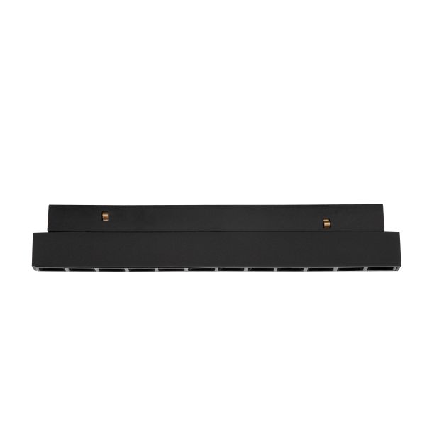 Nova Luce Ultra Slim - Stromschienenleuchte - 19,5 x 3,4 cm - 12W LED inkl. - warmweiße Lichtfarbe - schwarz