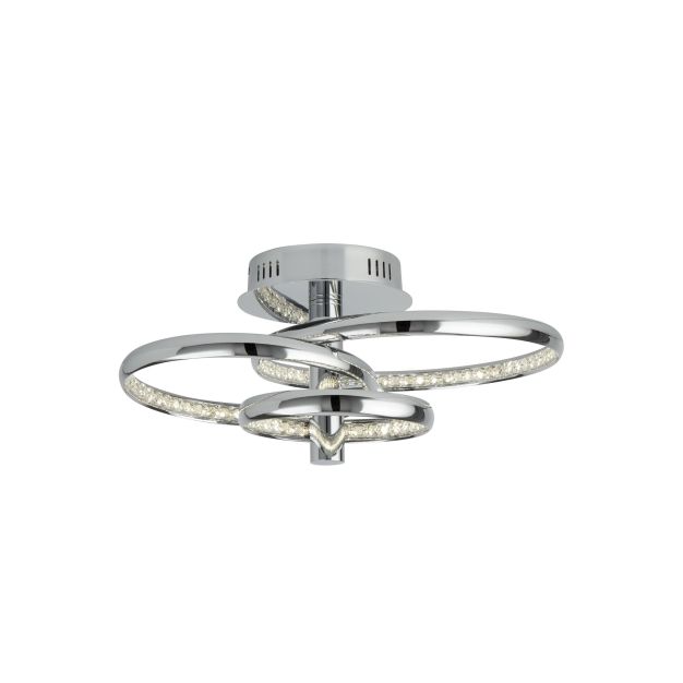 Searchlight Rings - Deckenleuchte - 48 x 34 x 22 cm - 28W LED inkl - Chrom