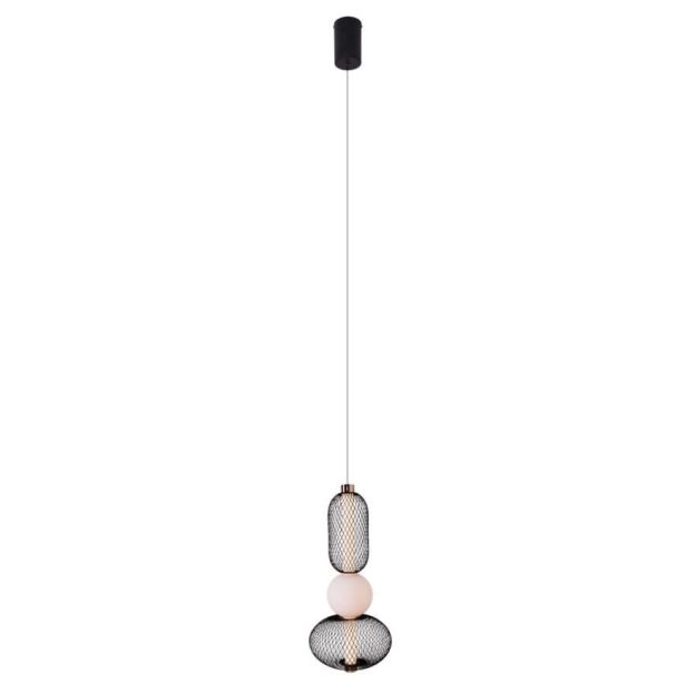 Maxlight Bora - Pendelleuchte - Ø 22 x 183 cm - 10W LED inkl - schwarz und gold