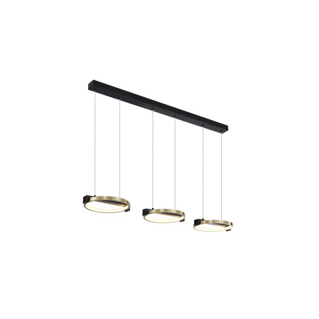 Searchlight Aerial - Pendelleuchte - 106 x 150 cm - 35W dimmbare LED inkl - schwarz und gold