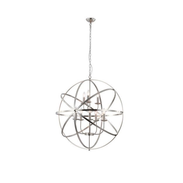 Searchlight Orbit - Pendelleuchte - Ø 80 x 200 cm - satiniert silber