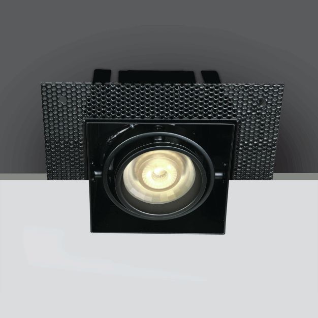 ONE Light Trimless Box - Einbaustrahler - 89 x 89 mm, 97,5 x 97,5 mm Einbaumaß - schwarz