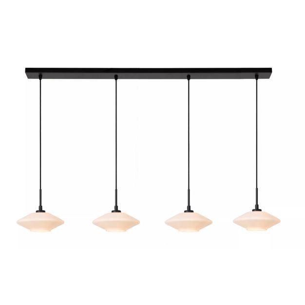 Lucide Trevor 4L - Hängeleuchte - 125 x 20 x 150 cm - schwarz und opal