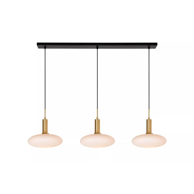 Lucide Singala 3L - Hängeleuchte - 126 x 30 x 169 cm - Opal und Gold