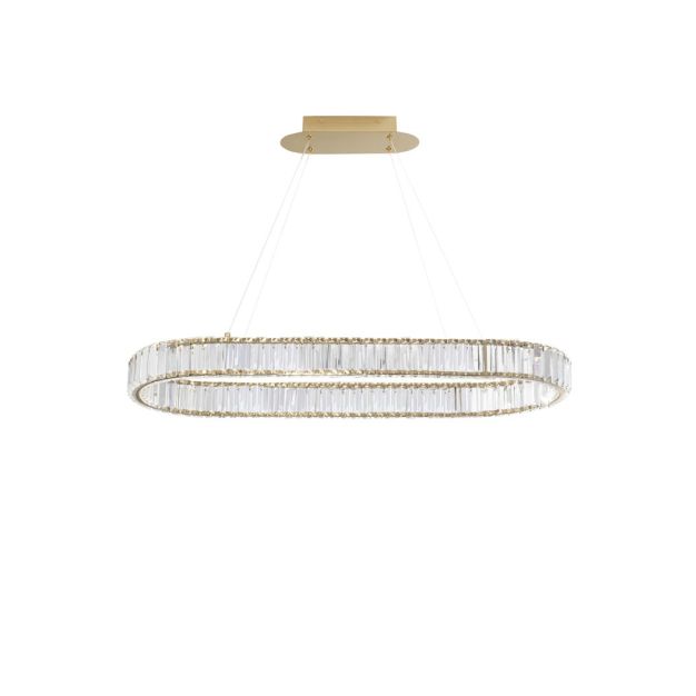 Nova Luce Aurelia - hängeleuchte - 92 x 37 x 150 cm - 48W dimmbare LED inkl. - gold