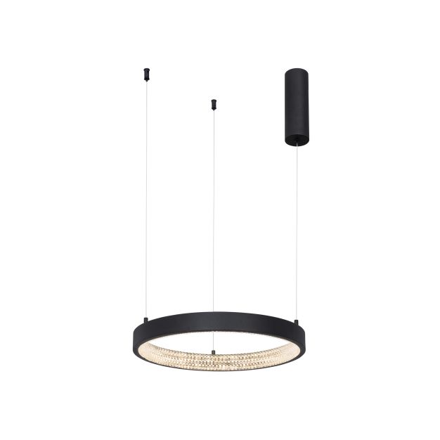 Nova Luce Preston - Pendelleuchte - Ø 40 x 120 cm - 25W dimmbare LED inkl. - sand schwarz