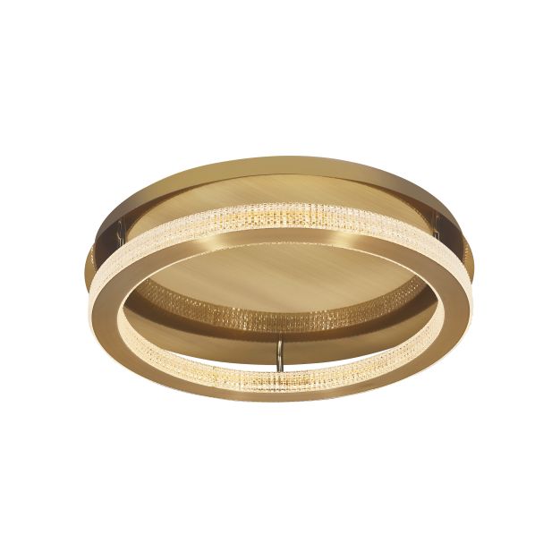 Nova Luce Fiore - Deckenleuchte - Ø 60 x 12 cm - 60W dimmbare LED inkl. - Messing antikgold