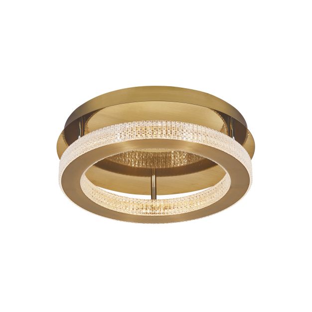 Nova Luce Fiore - Deckenleuchte - Ø 40 x 12 cm - 40W dimmbare LED inkl. - Messing antikgold
