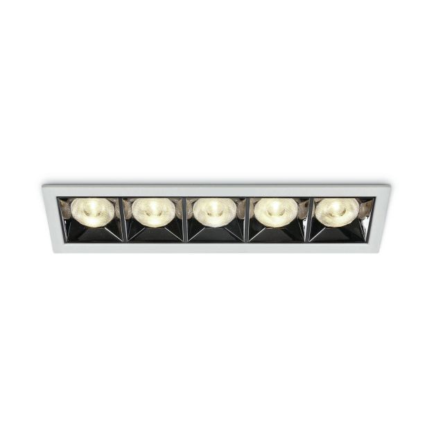 ONE Light Mirror Square Boxes - Einbaustrahler - 207 x 54 mm, 200 x 45 mm Einbaumaß - inkl. 20W LED - weiß