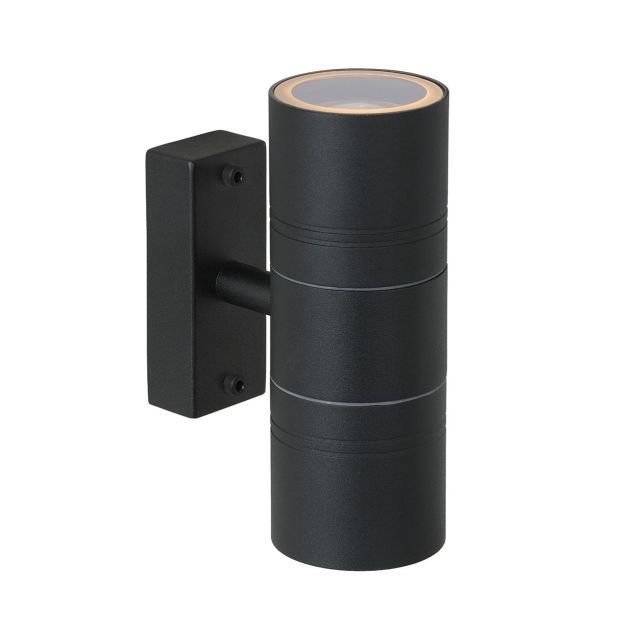 Lucide Arne 2 - Außenwandleuchte - 6,3 x 12 x 17 cm - 5W LED inkl. - IP44 - schwarz