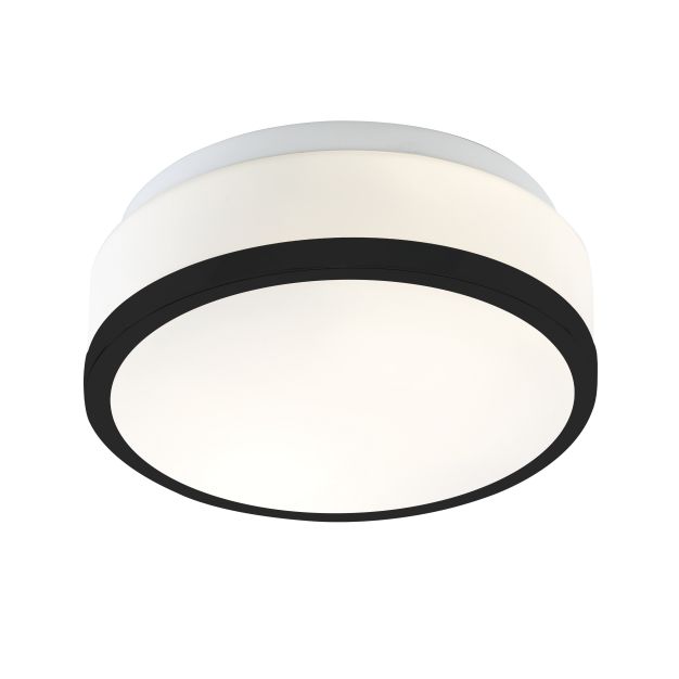 Searchlight Cheese - Deckenleuchte - Ø 23 x 10 cm - IP44 - schwarz und weiß