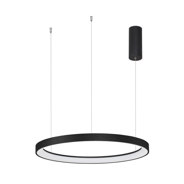 Nova Luce Pertino - Pendelleuchte - Ø 58 x 150 cm - 48W dimmbare LED inkl. - Sand schwarz