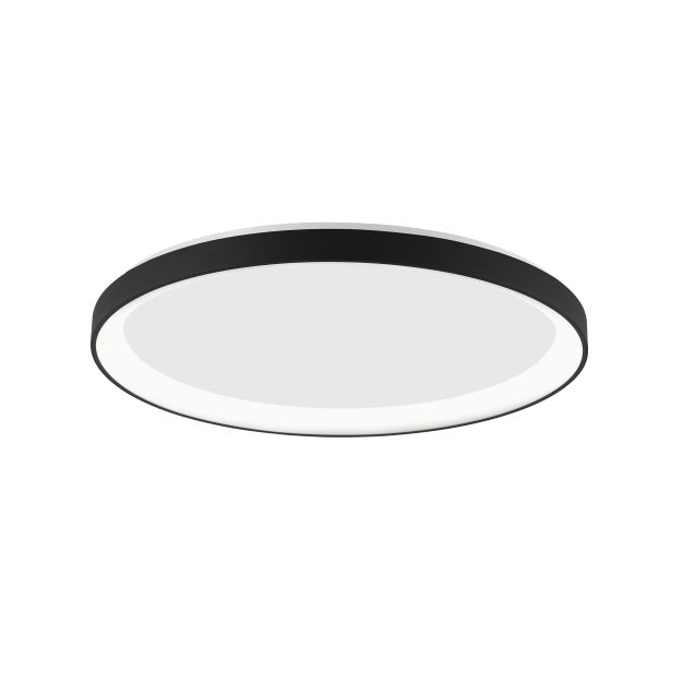 Nova Luce Pertino - Deckenleuchte - Ø 58 x 6 cm - 48W dimmbare LED inkl. - Sand schwarz