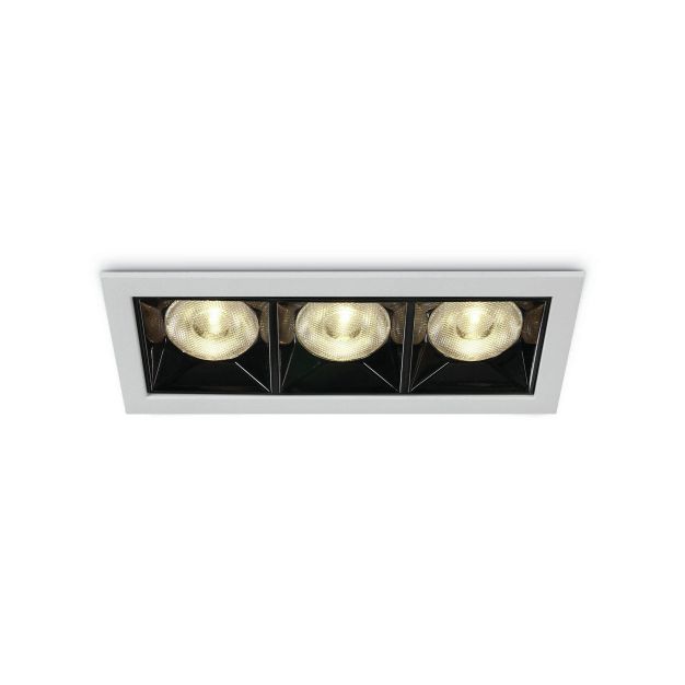 ONE Light Mirror Square Boxes - Einbaustrahler - 130 x 54 mm, 124 x 45 mm Einbaumaß - inkl. 12W LED - weiß