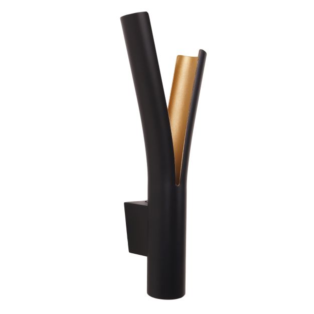 Maxlight Ramo - Wandanbauleuchte - 14,5 x 14 x 43 cm - 2 x 5 W LED inkl. - schwarz und gold