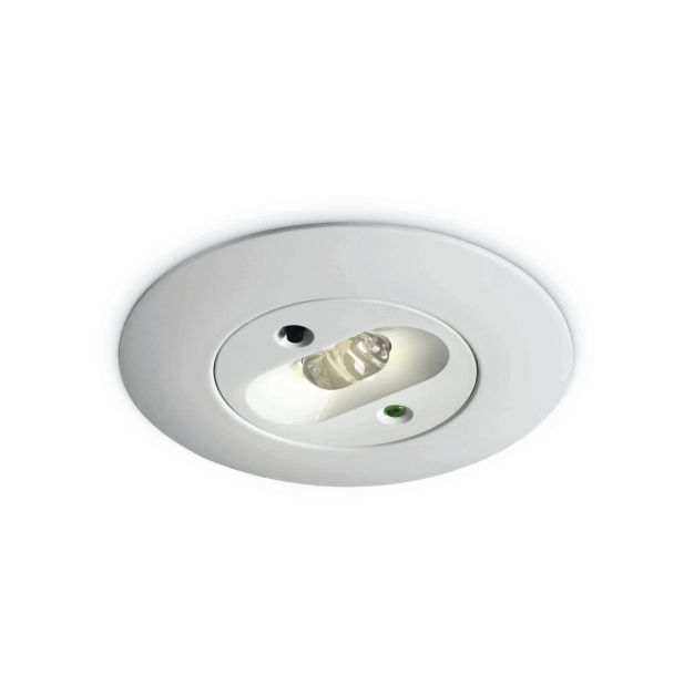 ONE Light Emergency LED - Einbaustrahler - Ø 85 mm, Ø 72 mm Einbaumaß - inkl. 3W LED - weiß