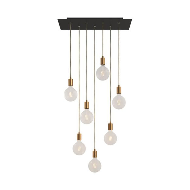 Creative Cables - Hängeleuchte 7L - 67,5 x 130 cm - schwarz