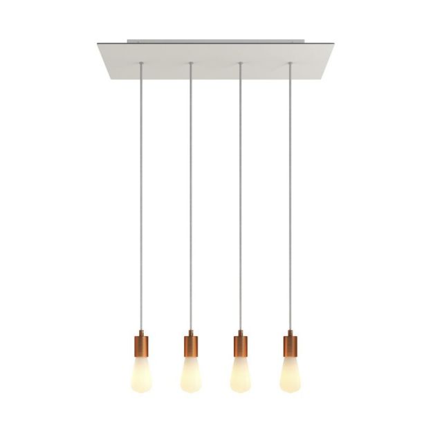 Creative Cables - Hängeleuchte 4L - 67,5 x 120 cm - weiß