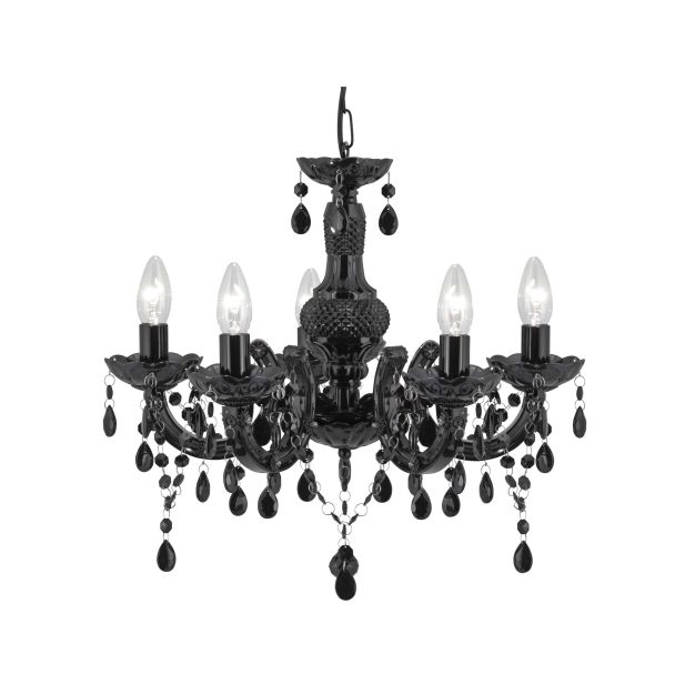 Searchlight Marie Therese - Kronleuchter - Ø 48 x 93 cm - schwarz
